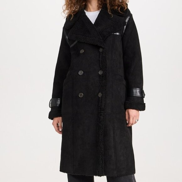 Avec Les Filles Jackets & Blazers - Avec Les Filles Black Pea Coat